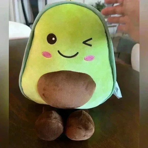 Snuggly Stuffed Avocado | 16.5 Inch Fruit Soft Plush Toy Hugging Pillow - Picture 3 of 9